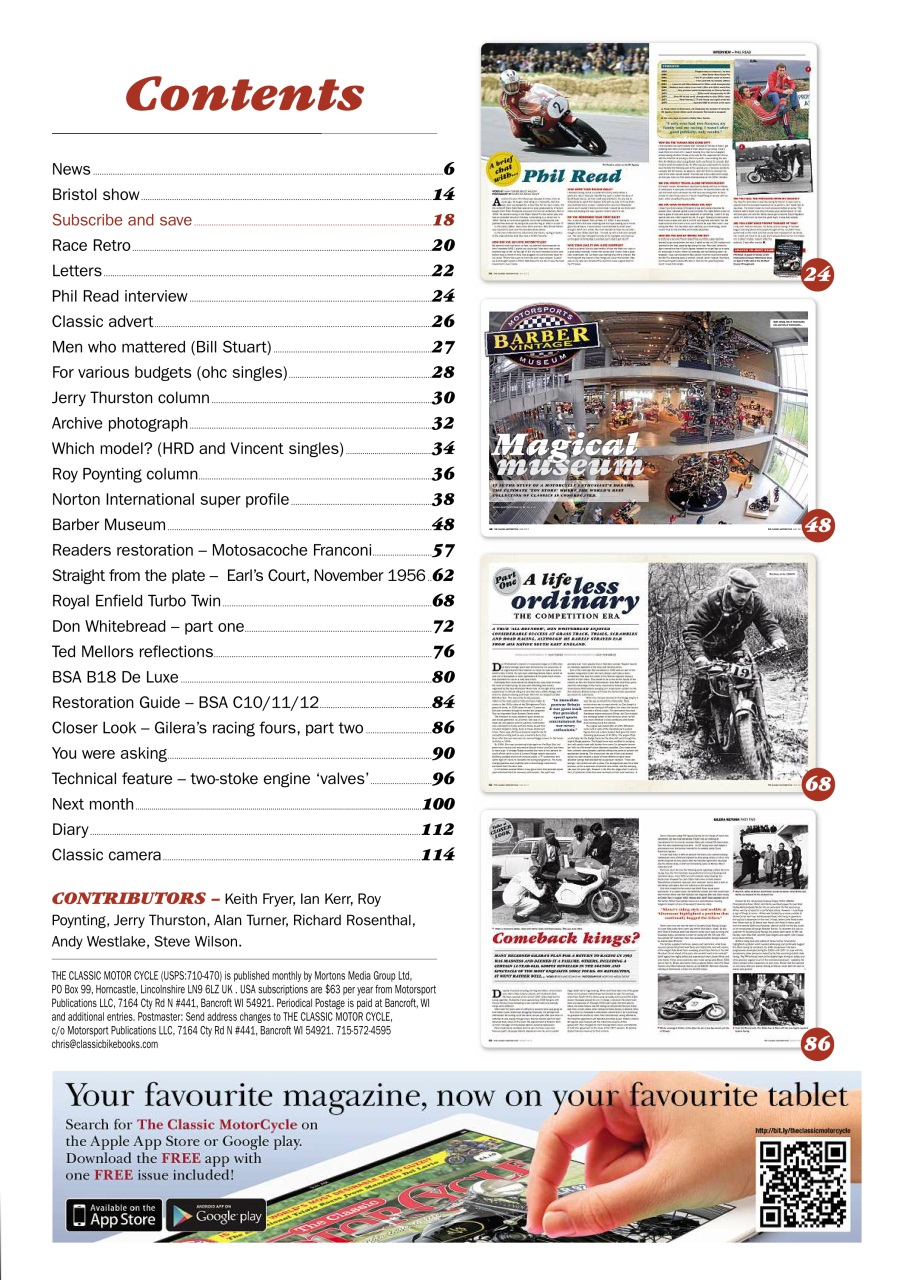 The Classic MotorCycle Preview Pages