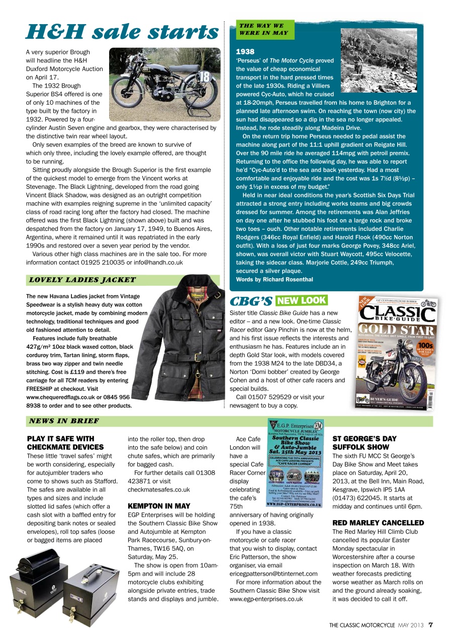 The Classic MotorCycle Preview Pages