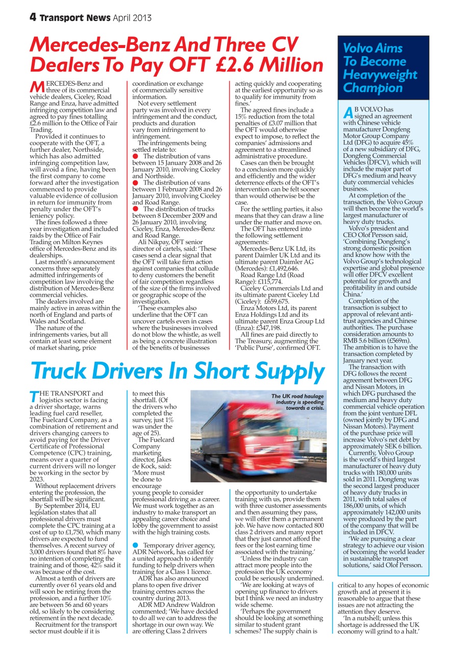 Transport News Preview Pages