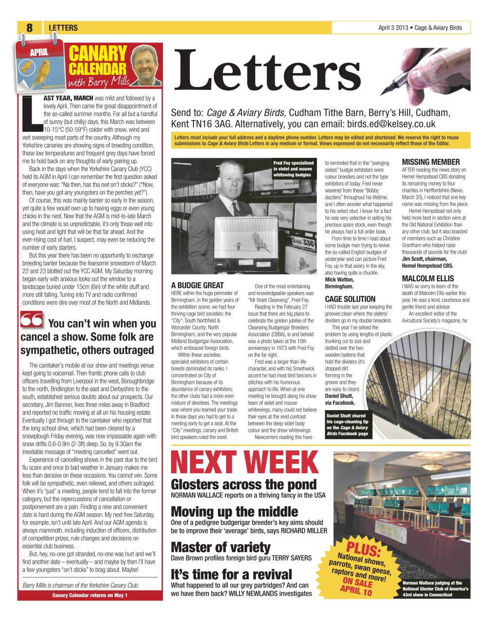 Cage & Aviary Birds Preview Pages