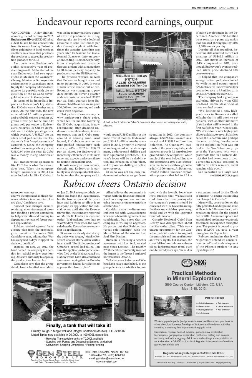 The Northern Miner Preview Pages