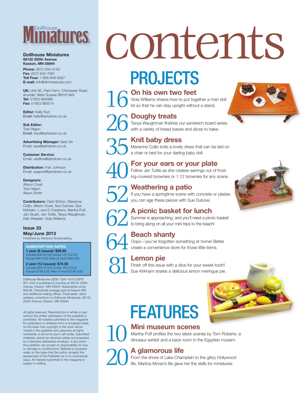 Dollhouse Miniatures Preview Pages