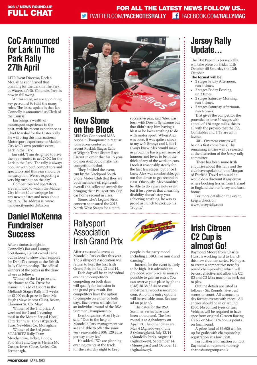 Pacenotes Rally magazine Preview Pages