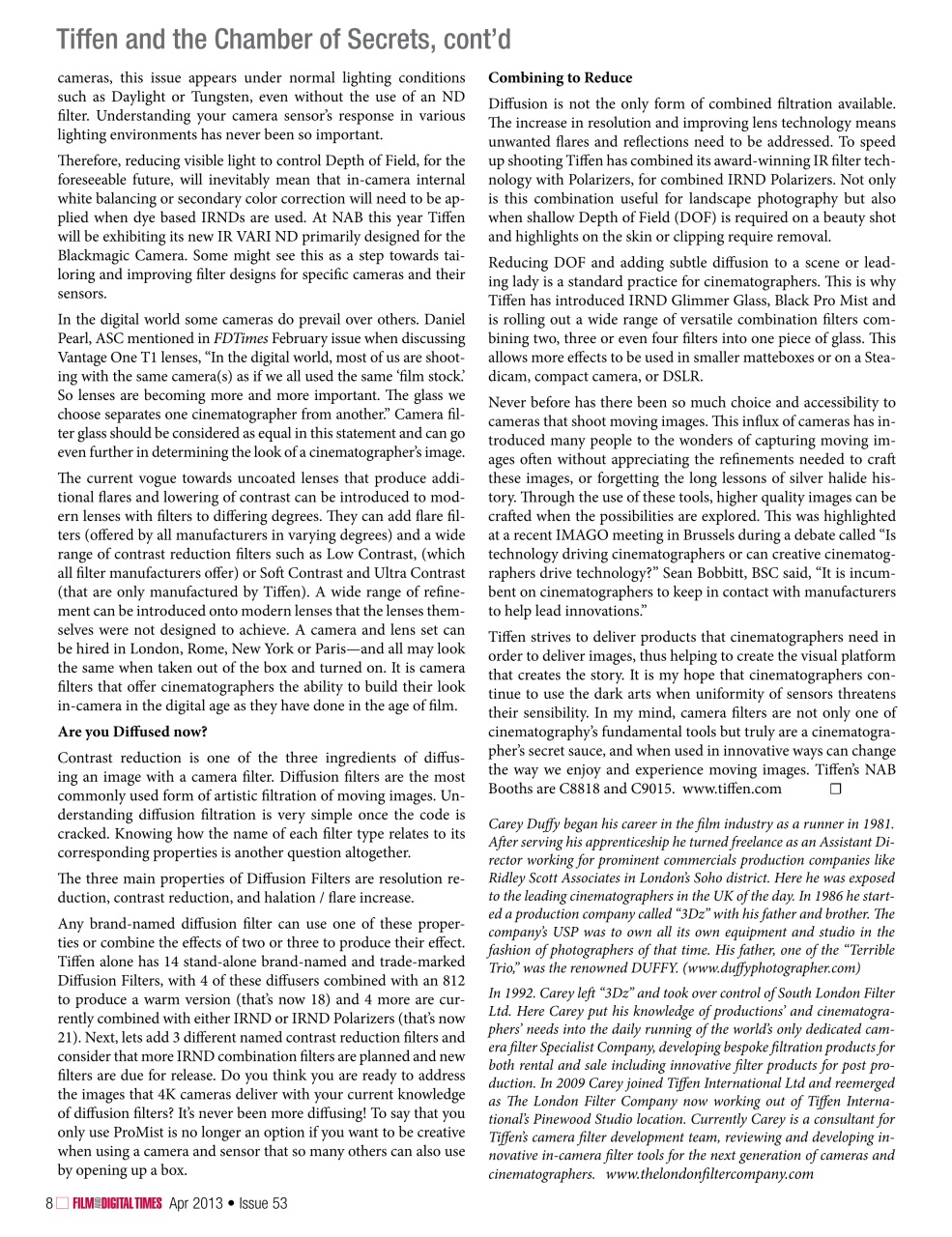 Film and Digital Times Preview Pages