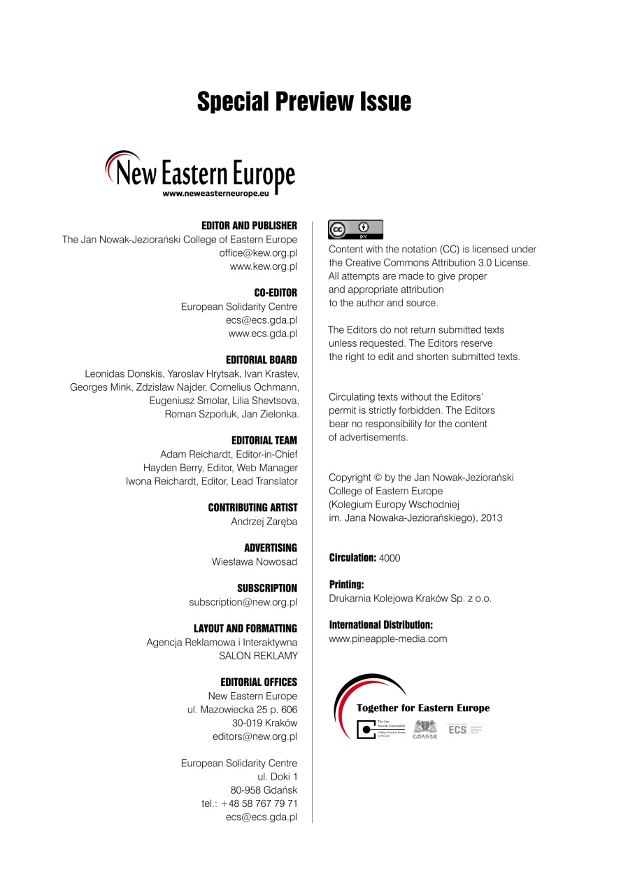 New Eastern Europe Preview Pages