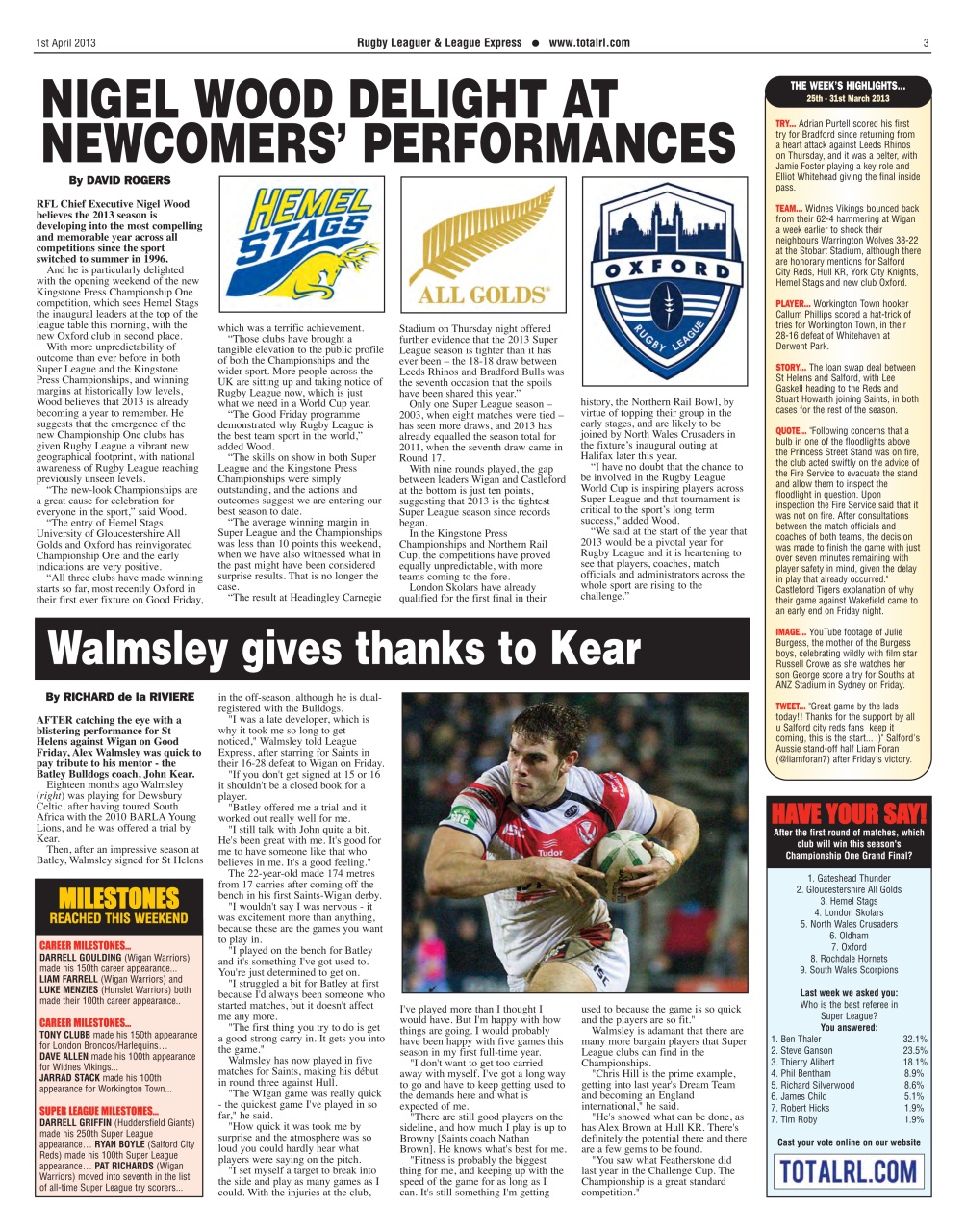 League Express Preview Pages