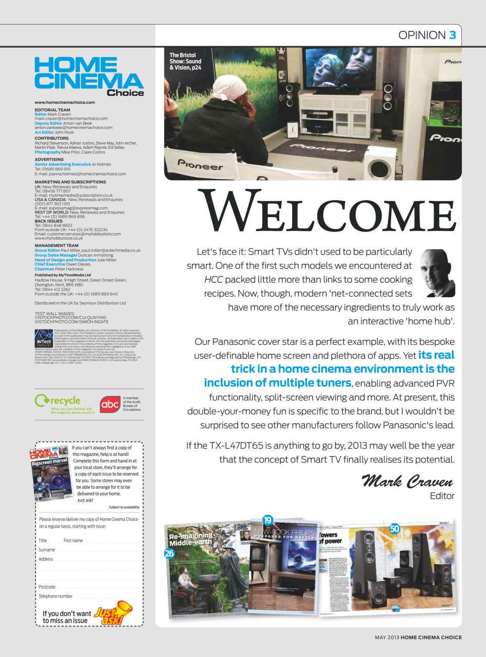 Home Cinema Choice Preview Pages