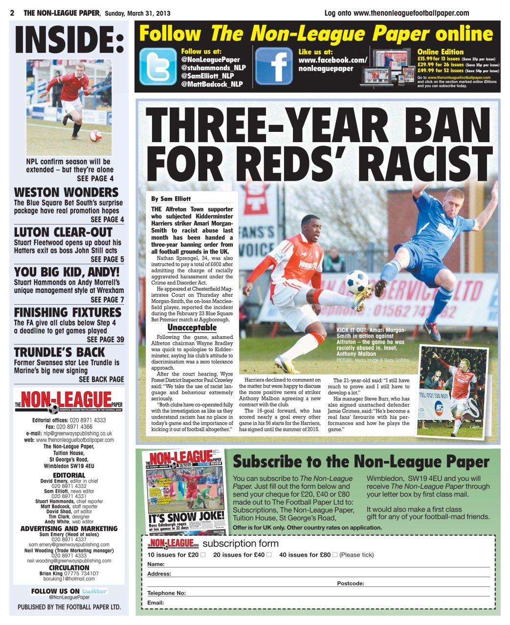 The Non-League Football Paper Preview Pages