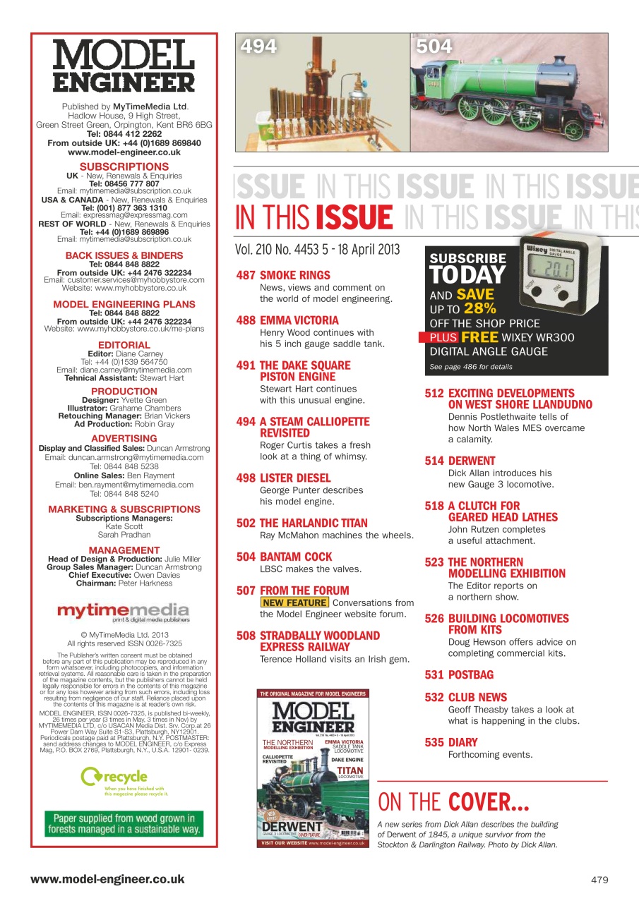 Model Engineer Preview Pages