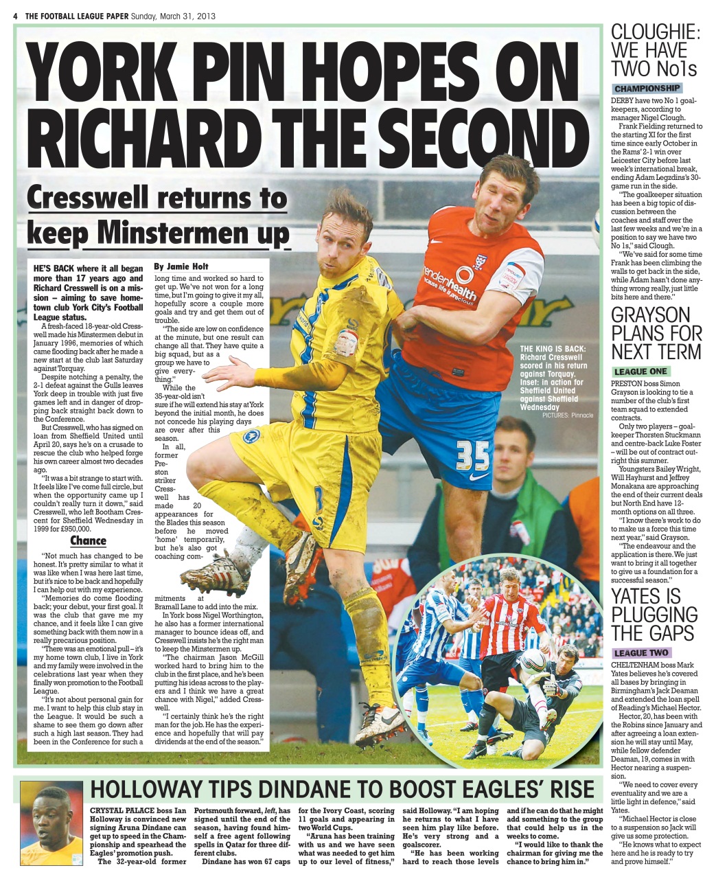 The Football League Paper Preview Pages