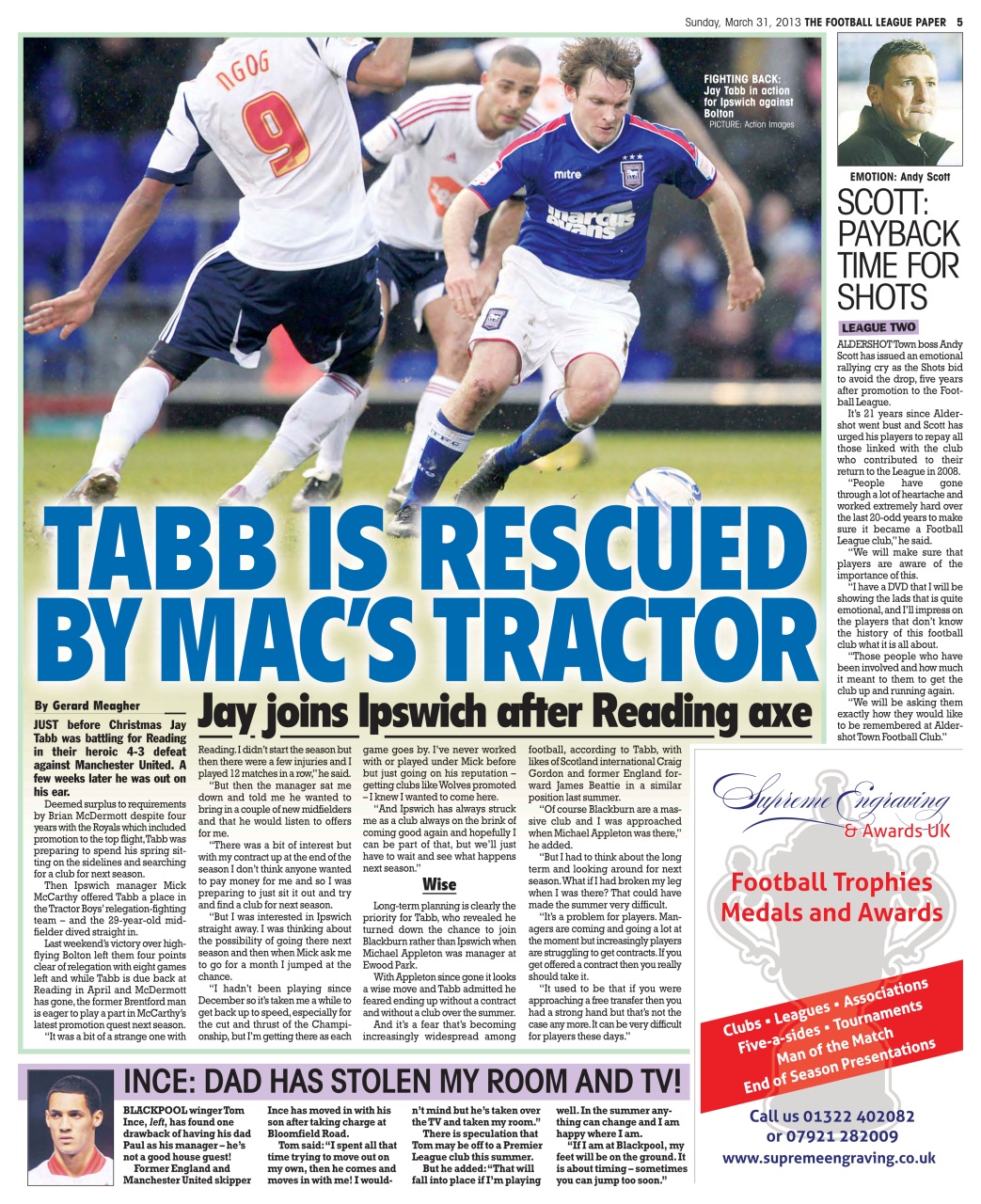 The Football League Paper Preview Pages