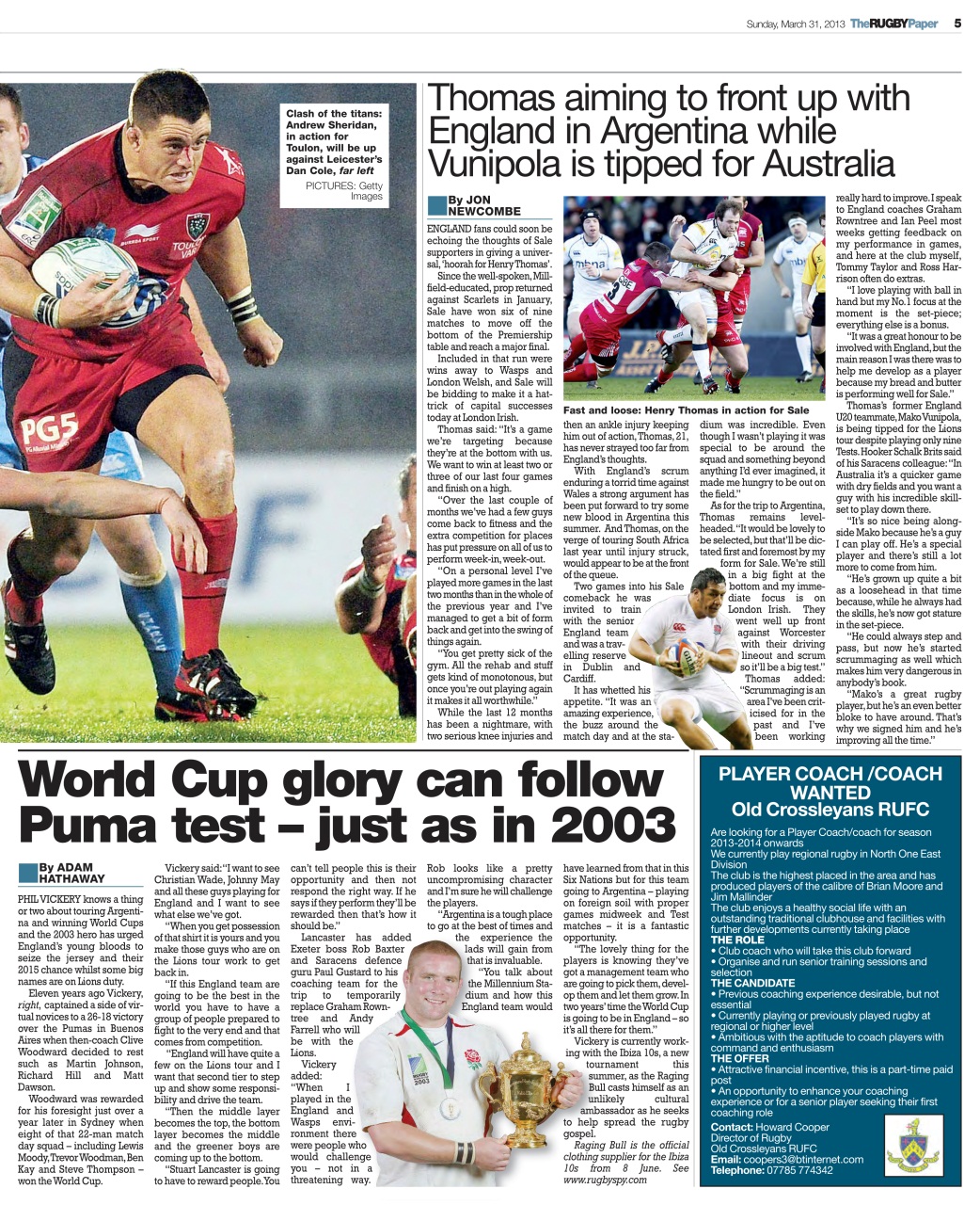 The Rugby Paper Preview Pages