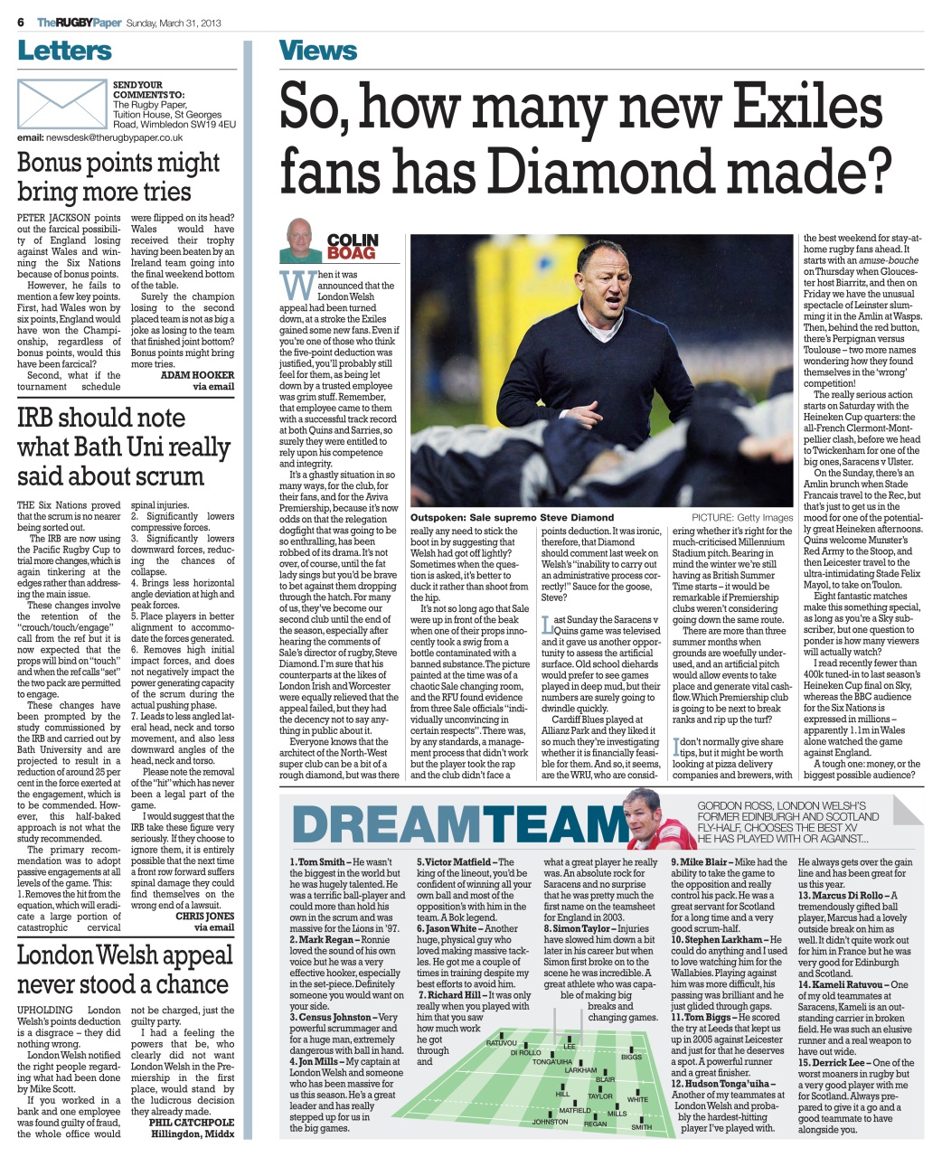 The Rugby Paper Preview Pages