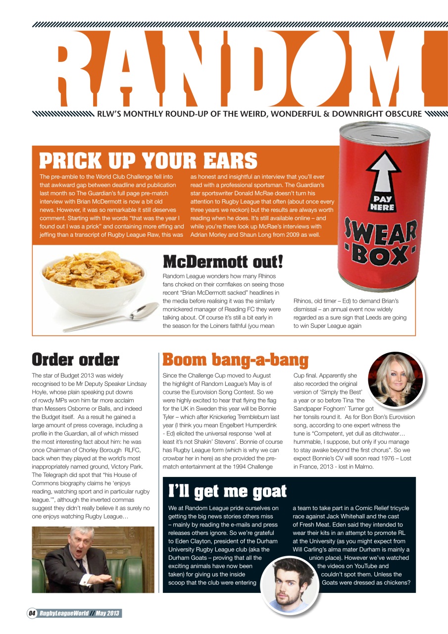 Rugby League World Preview Pages