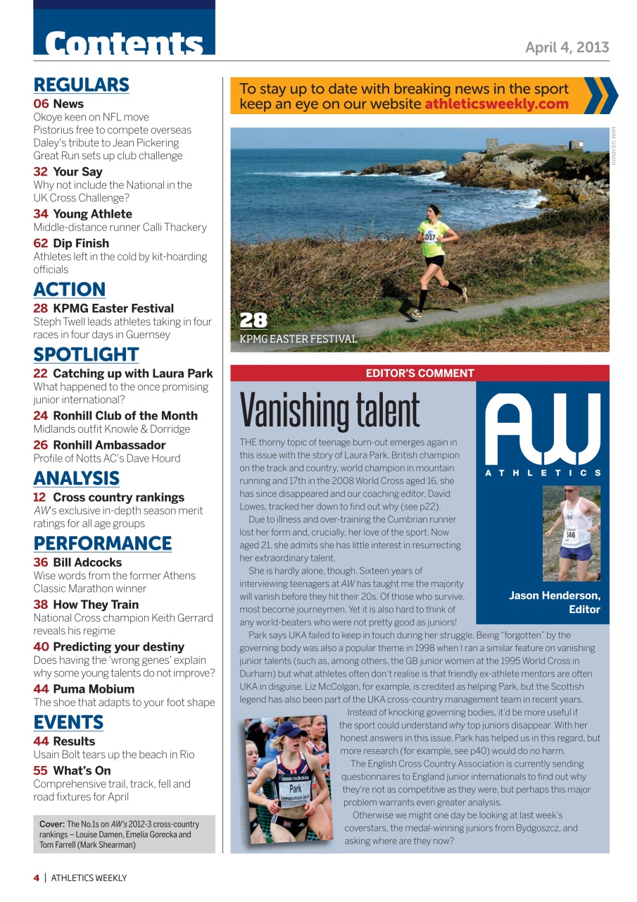 AW – Athletics Weekly Magazine Preview Pages