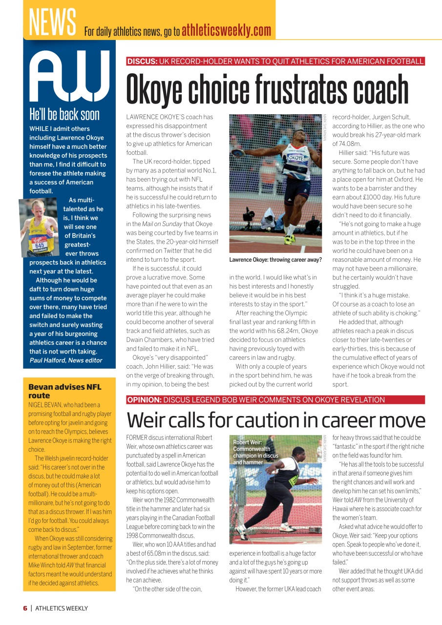 AW – Athletics Weekly Magazine Preview Pages