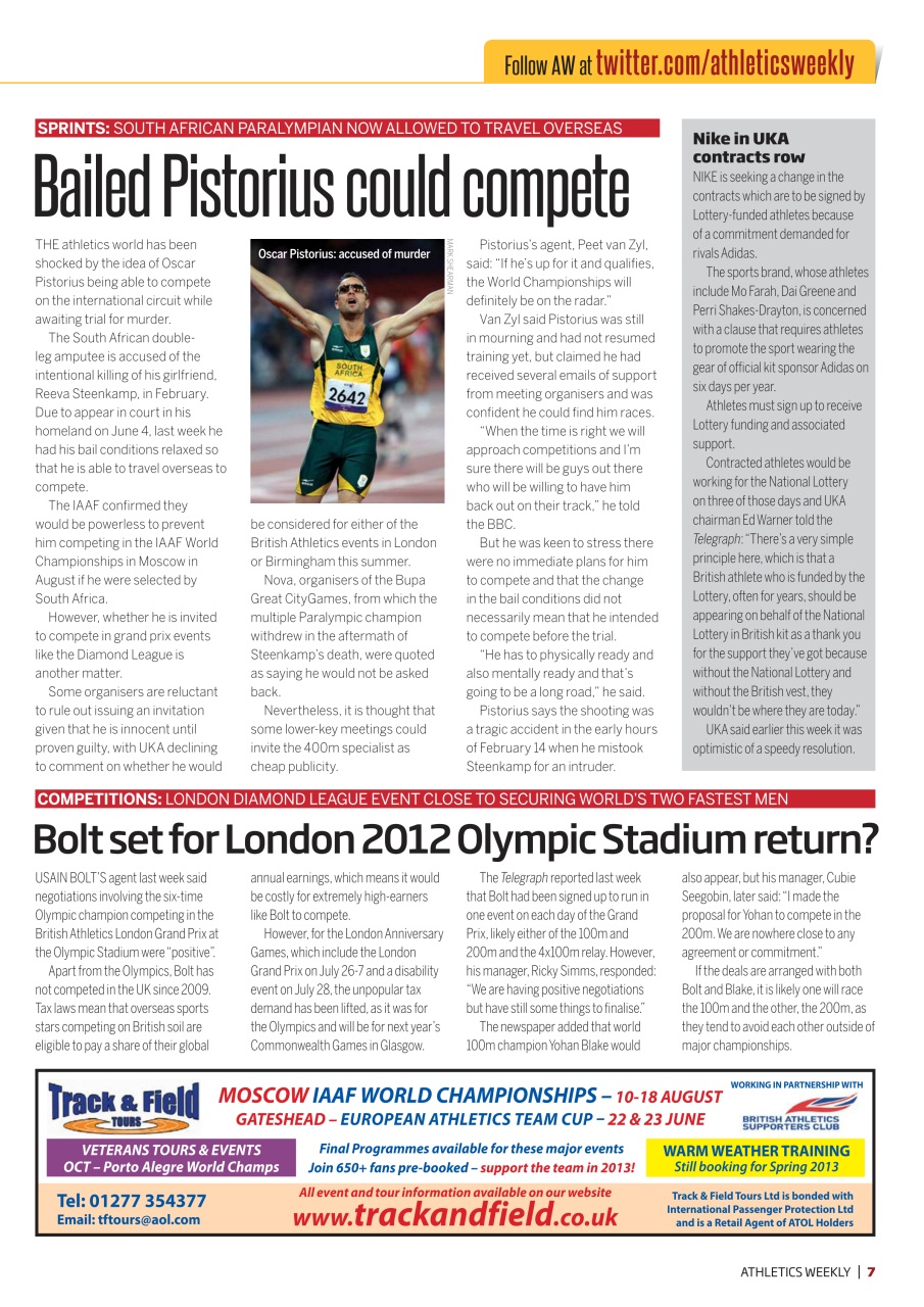 AW – Athletics Weekly Magazine Preview Pages