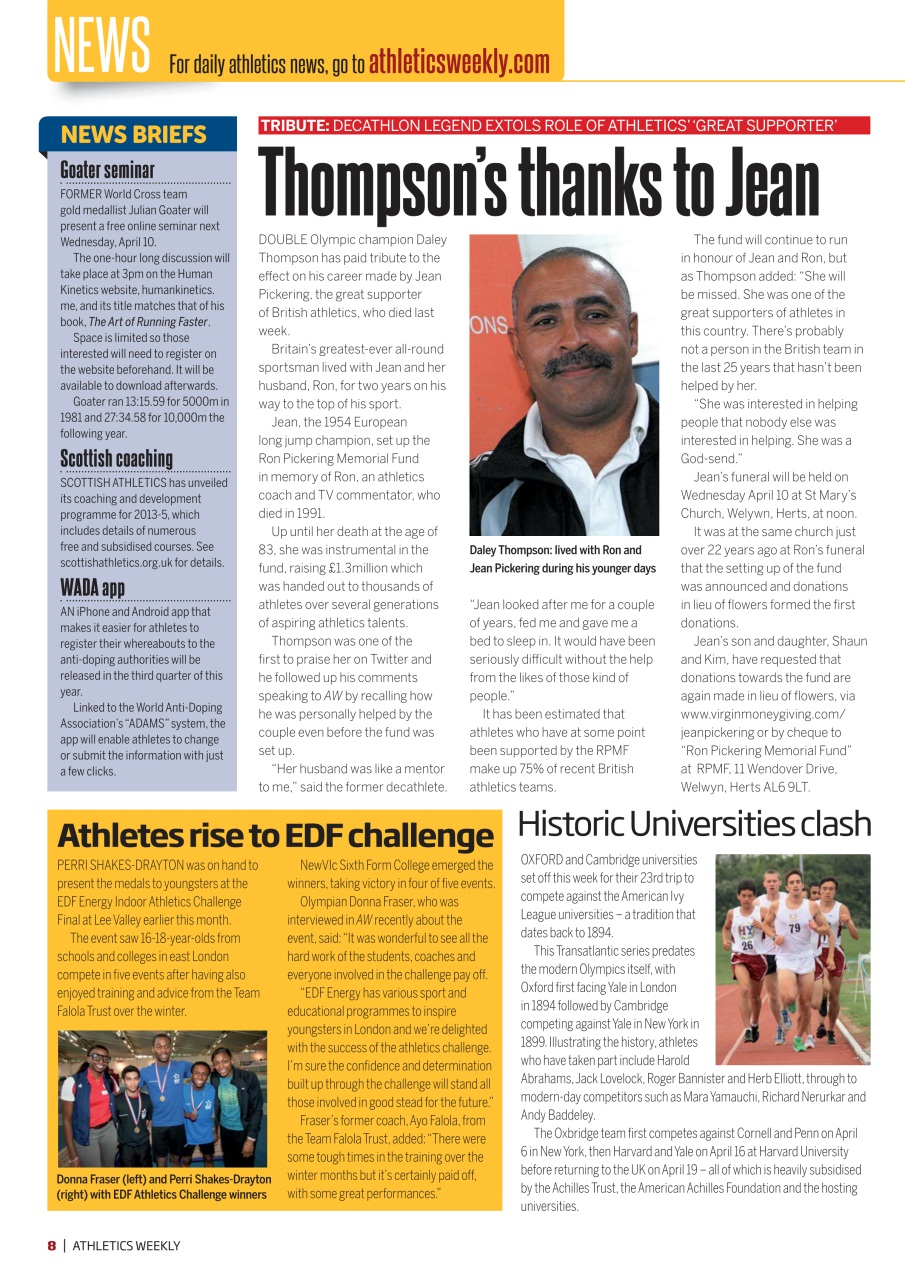 AW – Athletics Weekly Magazine Preview Pages
