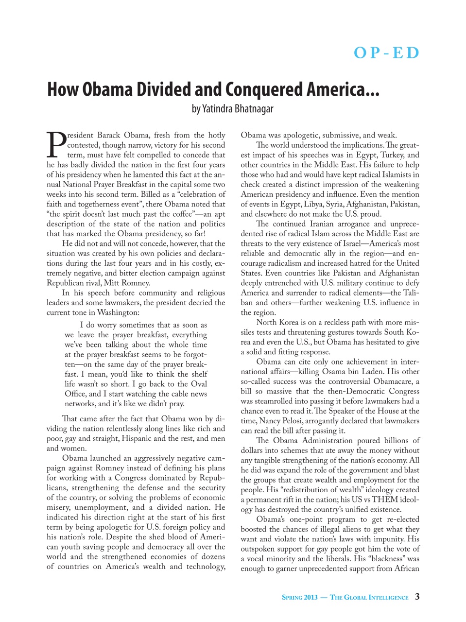 The Global Intelligence Preview Pages