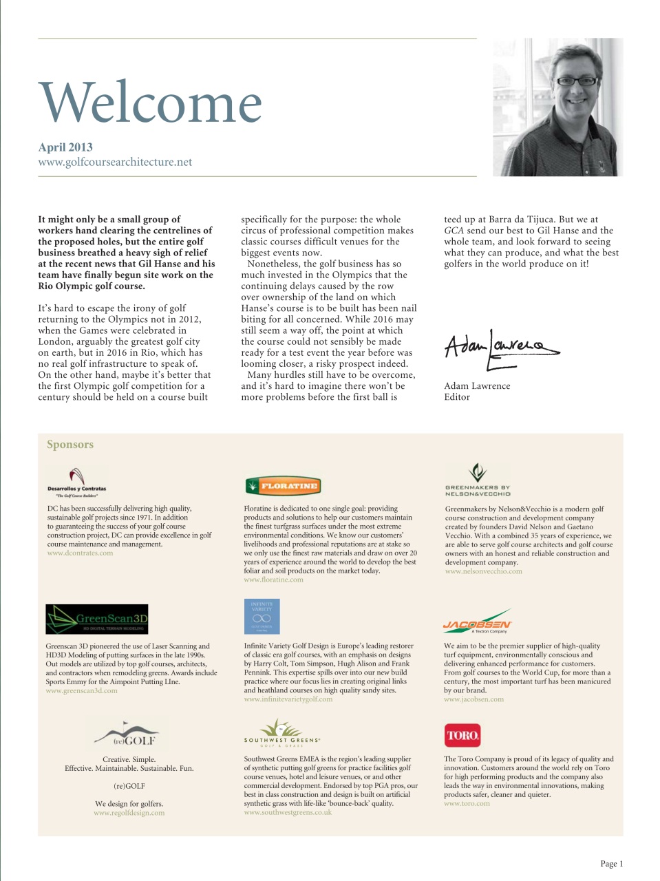 Golf Course Architecture Preview Pages