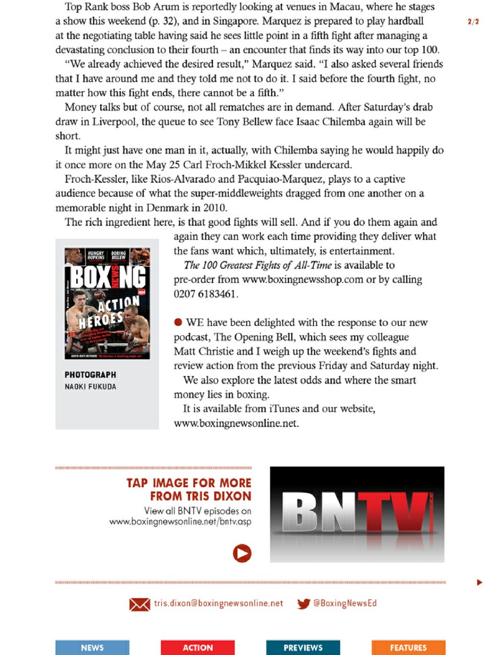 Boxing News Preview Pages