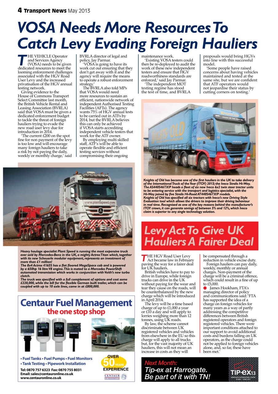 Transport News Preview Pages
