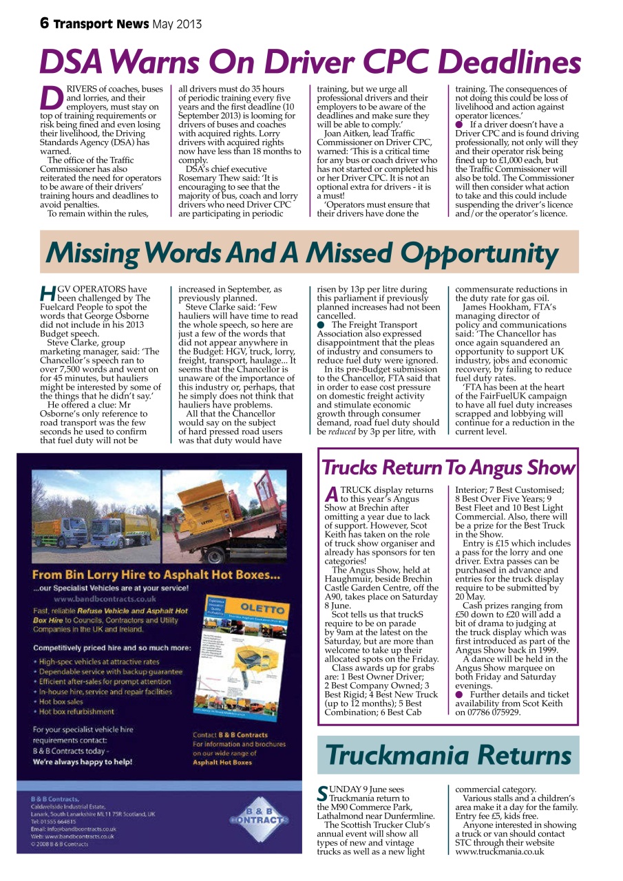 Transport News Preview Pages
