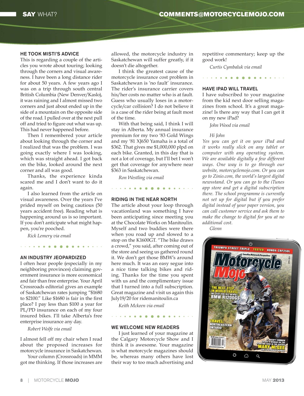 Motorcycle Mojo Preview Pages
