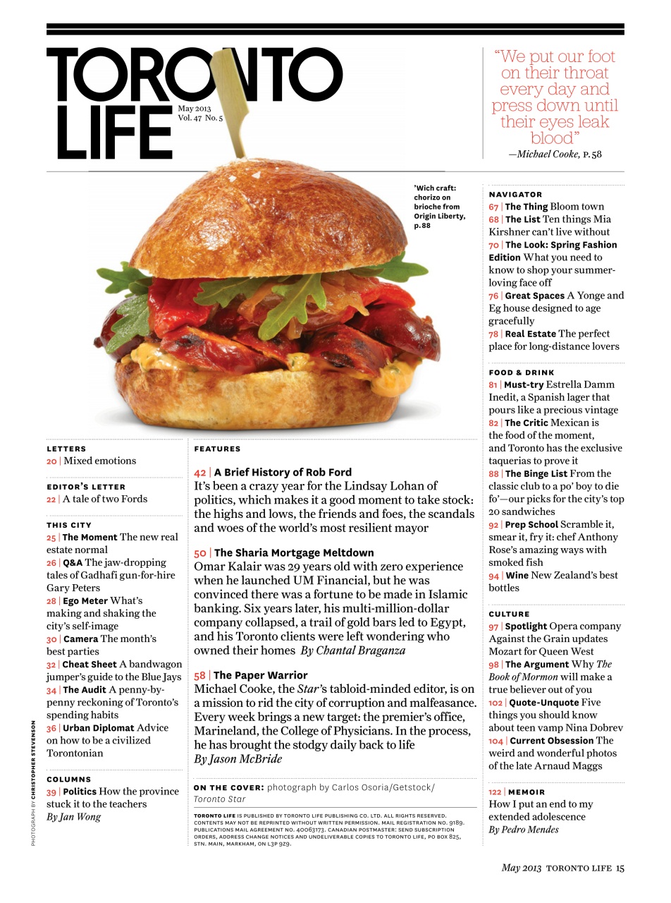 Toronto Life Preview Pages