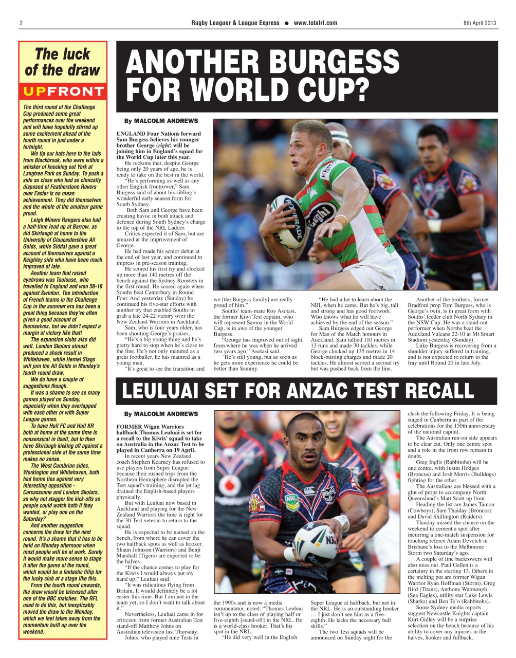 League Express Preview Pages