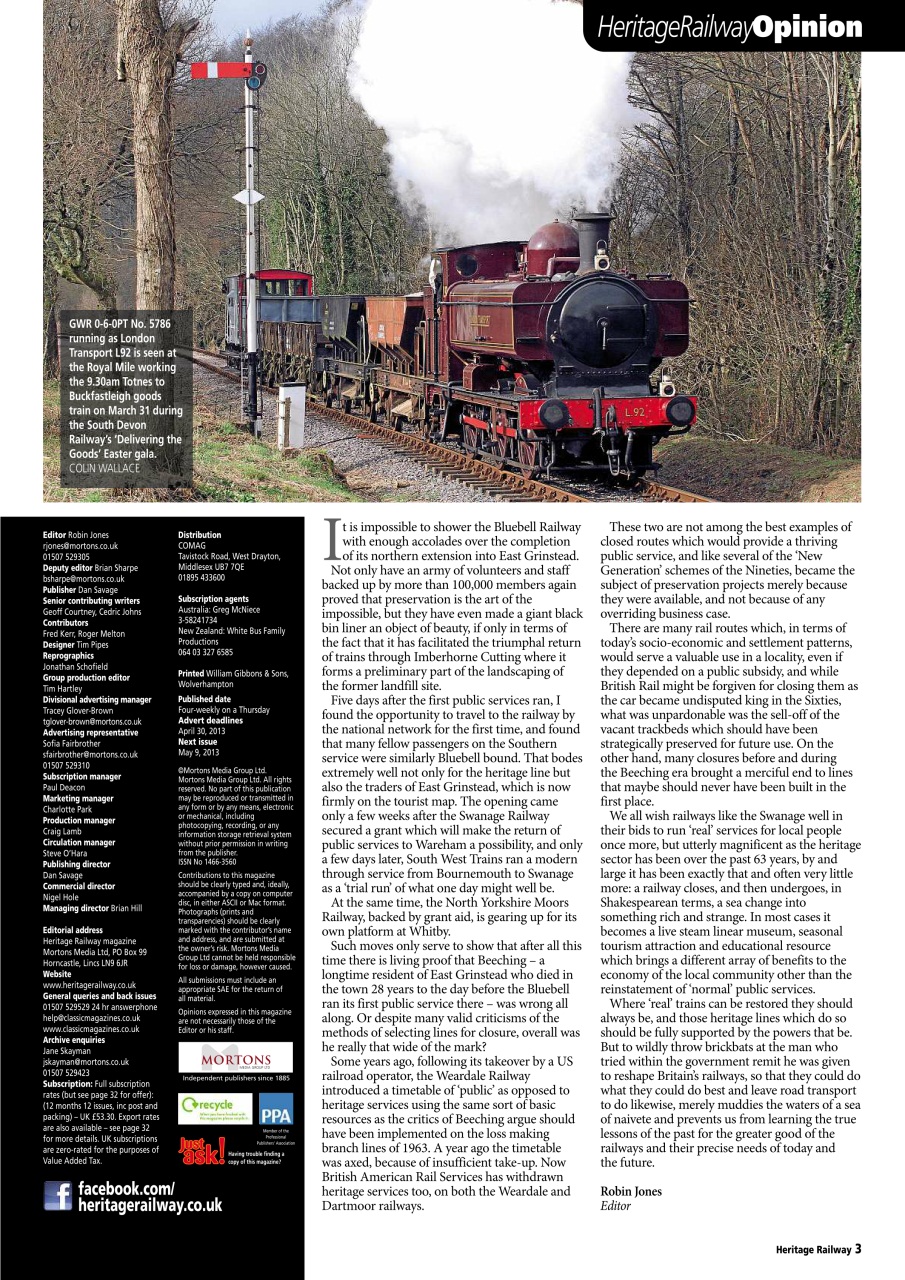 Heritage Railway Preview Pages