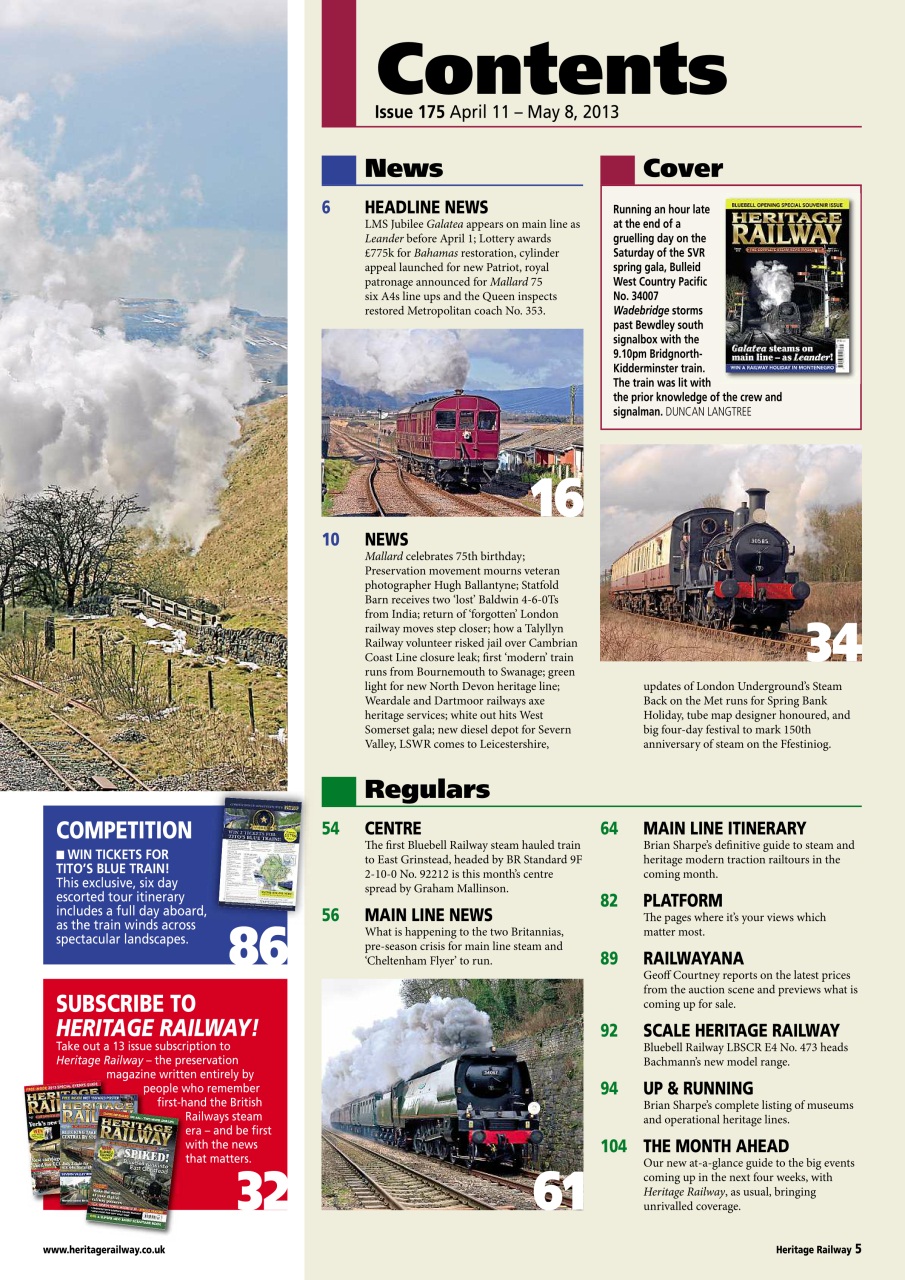 Heritage Railway Preview Pages
