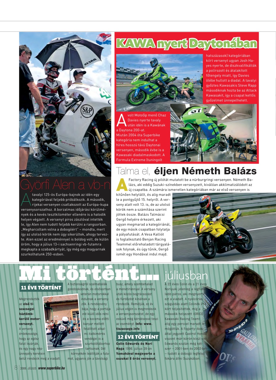 SuperBike Hungary Preview Pages