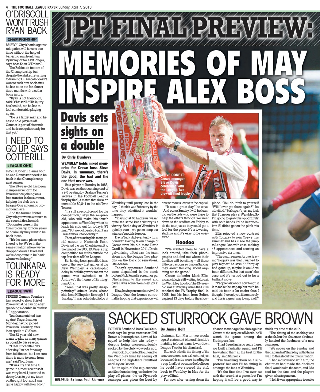 The Football League Paper Preview Pages