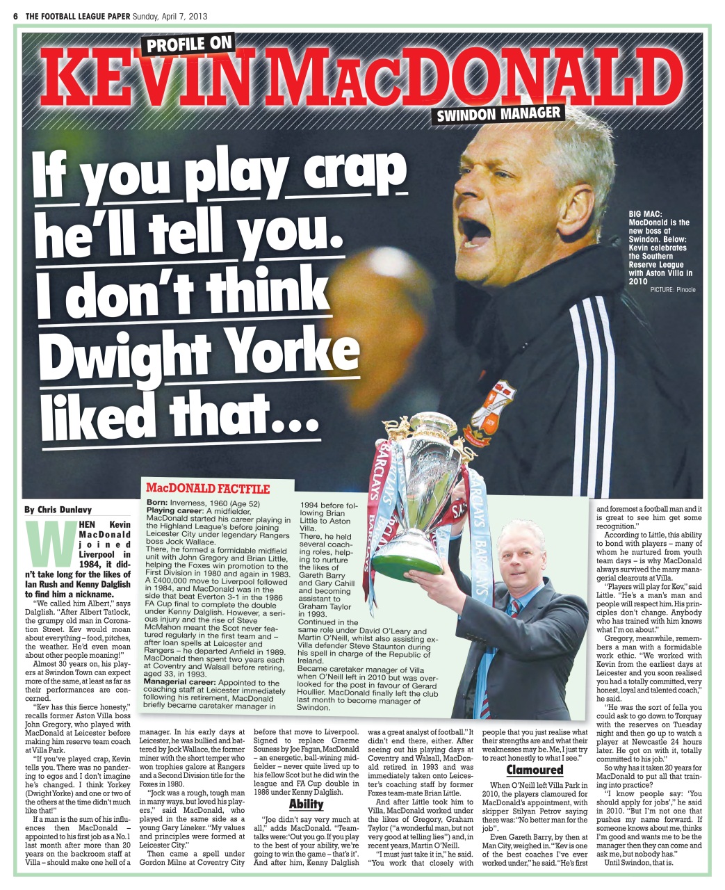 The Football League Paper Preview Pages