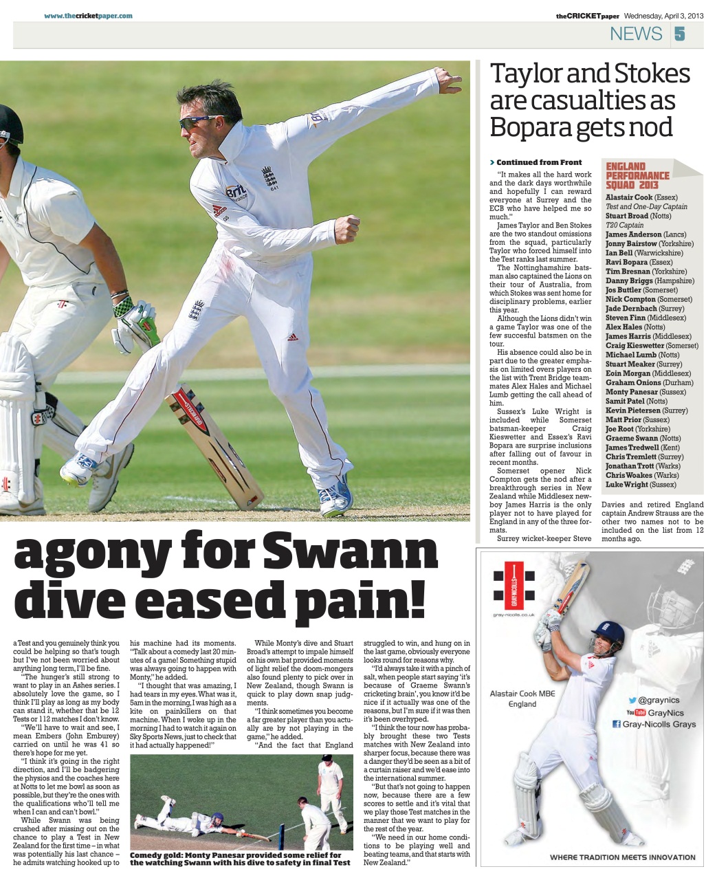 The Cricket Paper Preview Pages