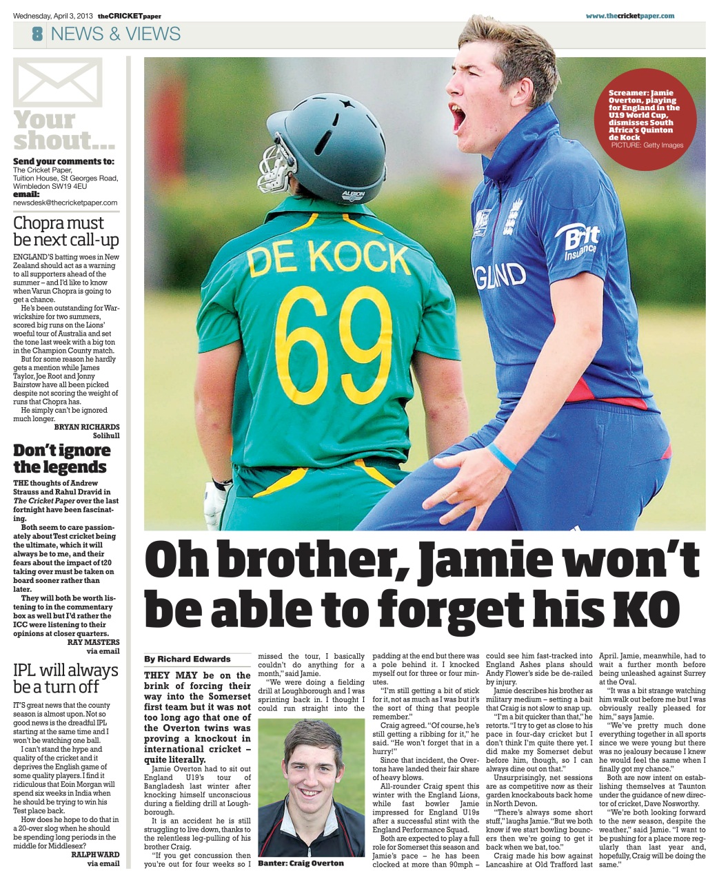 The Cricket Paper Preview Pages