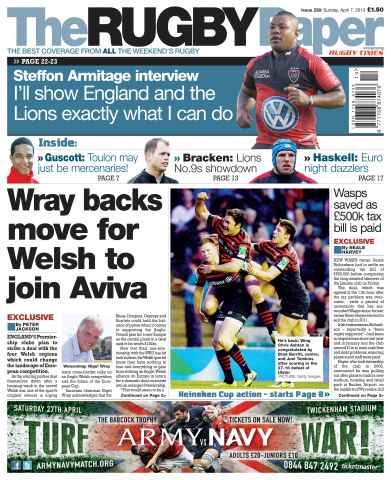The Rugby Paper issue Sunday 7th April 2013