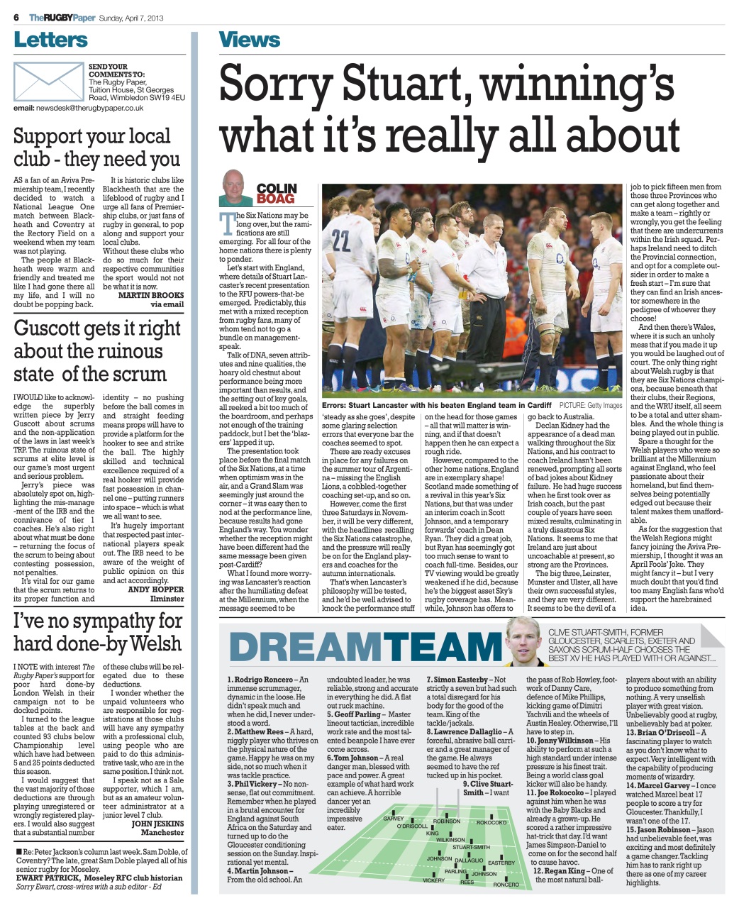The Rugby Paper Preview Pages