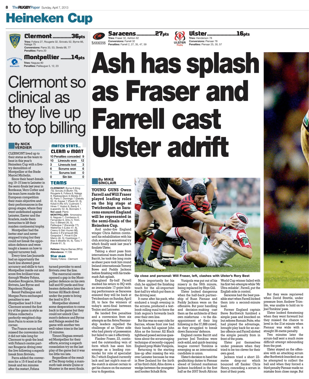 The Rugby Paper Preview Pages