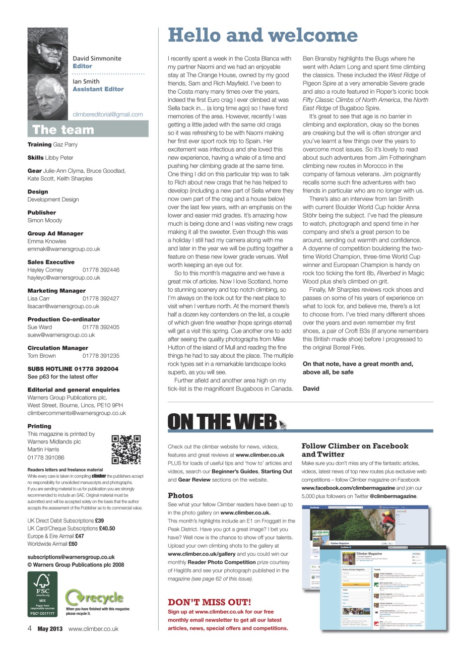 Climber Preview Pages