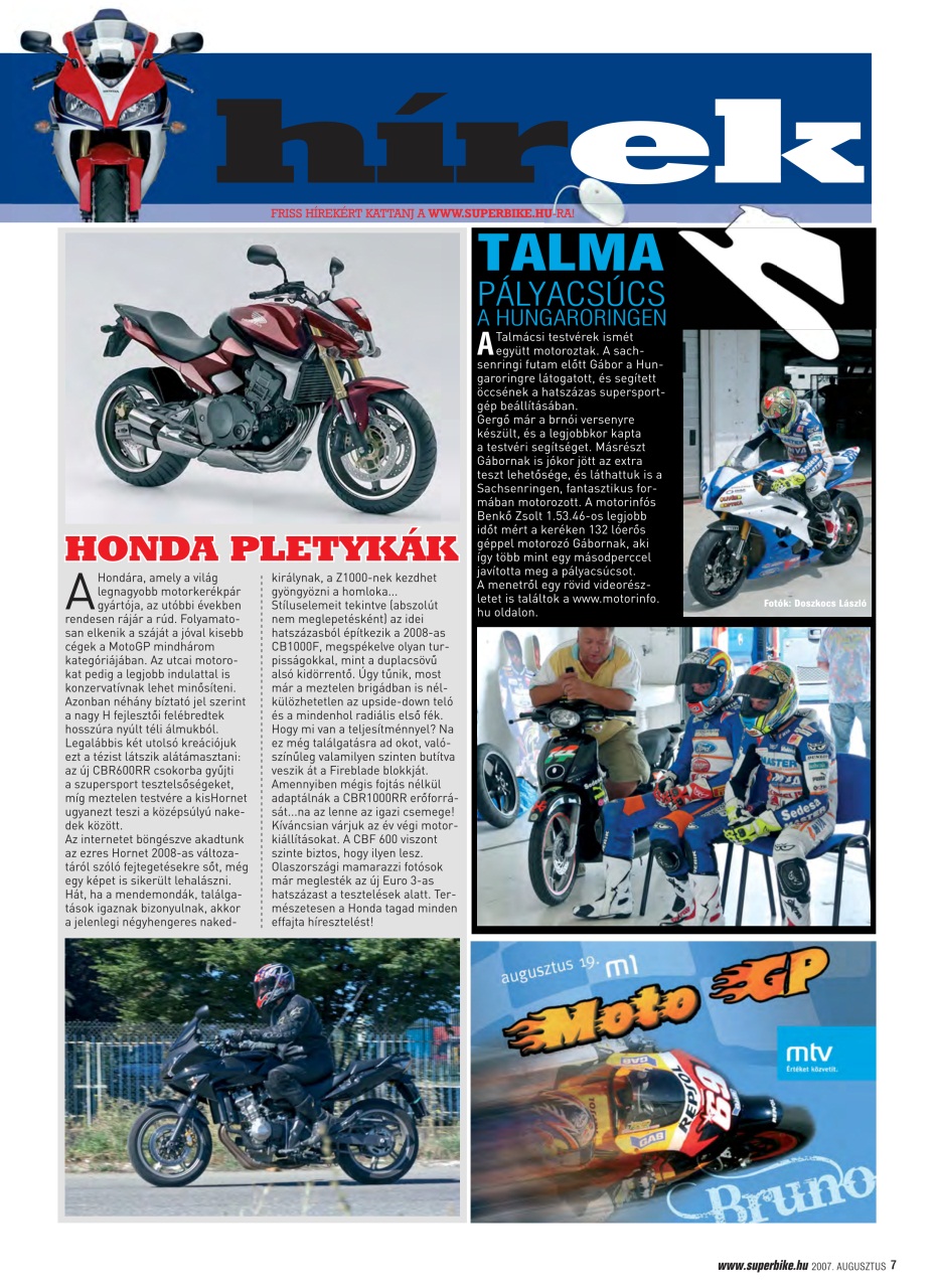 SuperBike Hungary Preview Pages