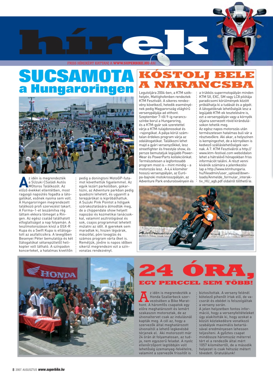 SuperBike Hungary Preview Pages
