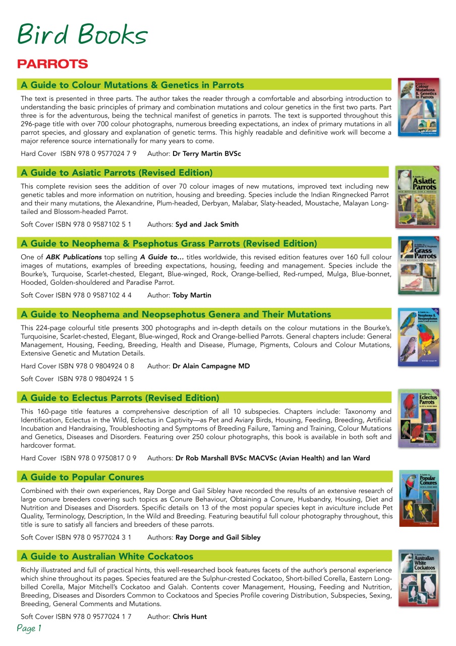 Australian Birdkeeper Magazine Preview Pages