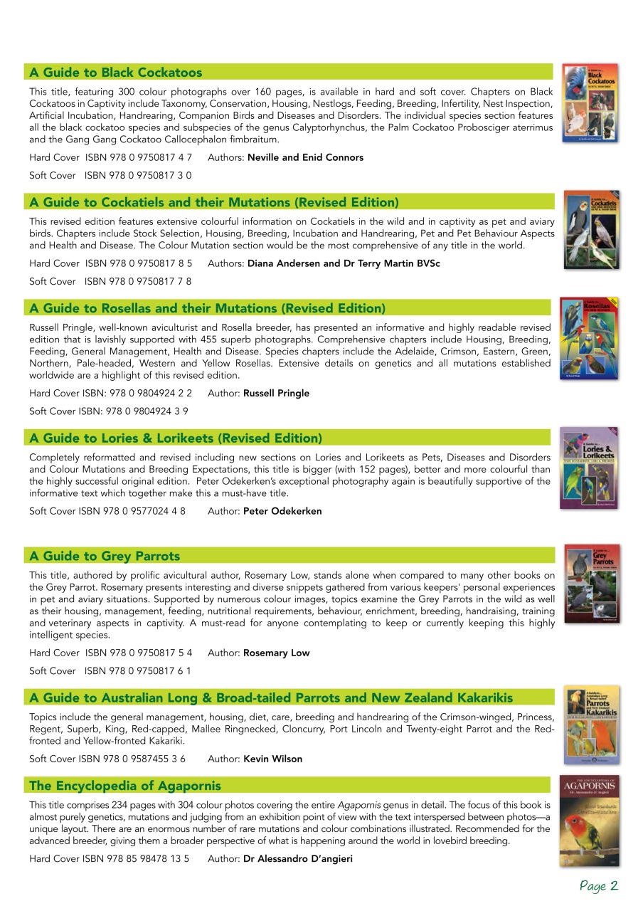 Australian Birdkeeper Magazine Preview Pages