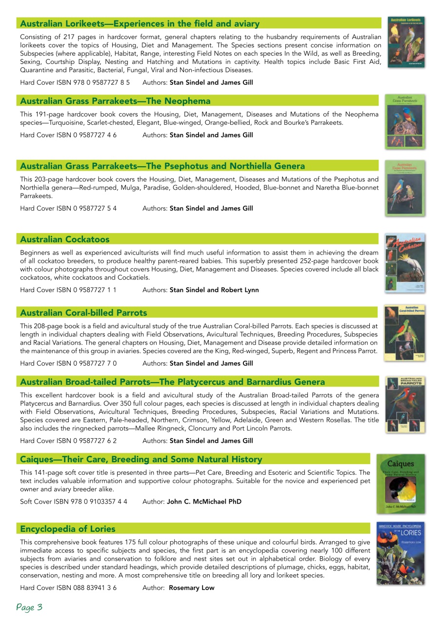 Australian Birdkeeper Magazine Preview Pages