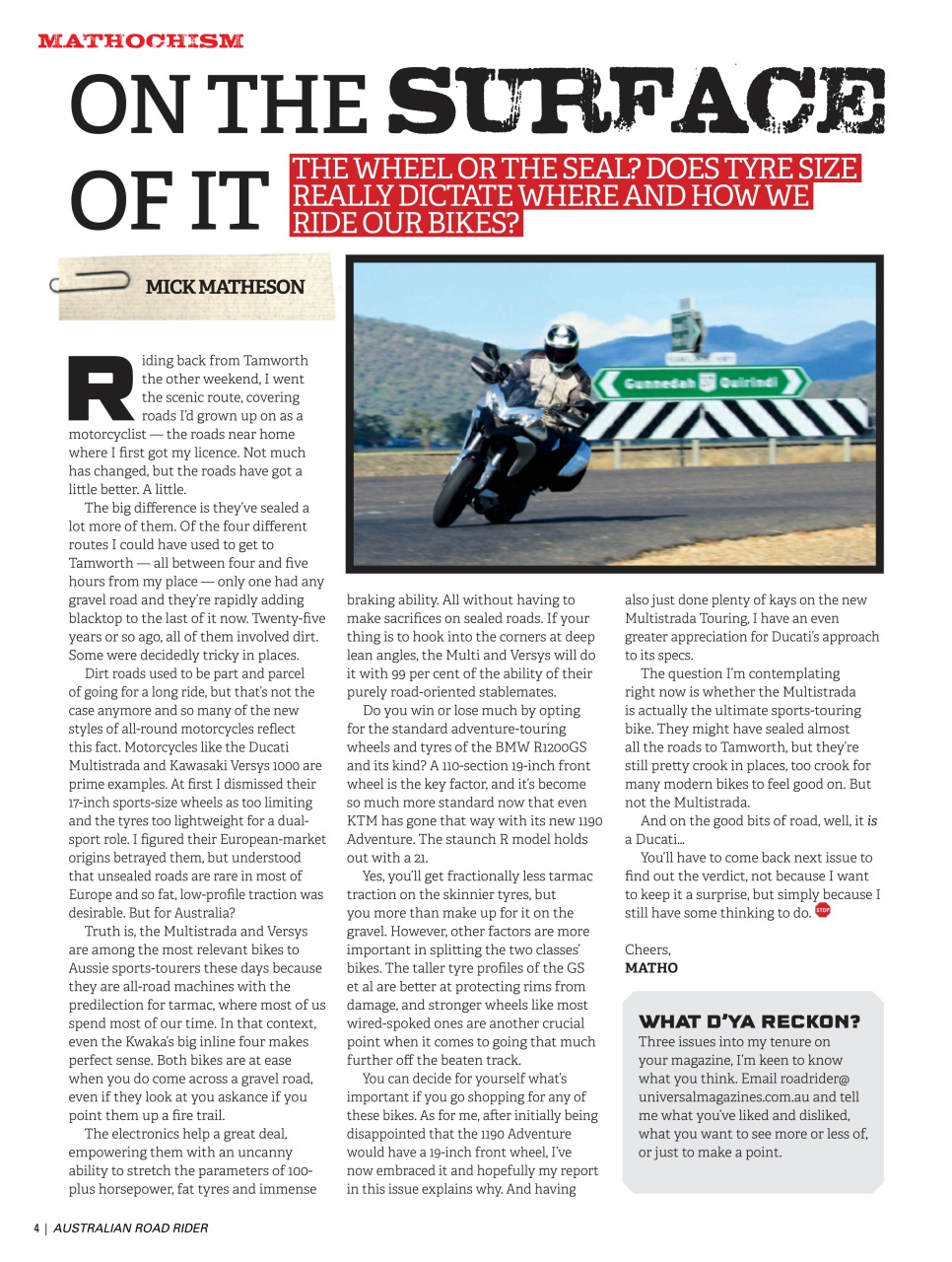 Australian Road Rider Preview Pages