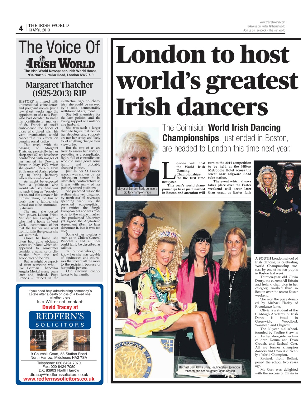 Irish World Preview Pages