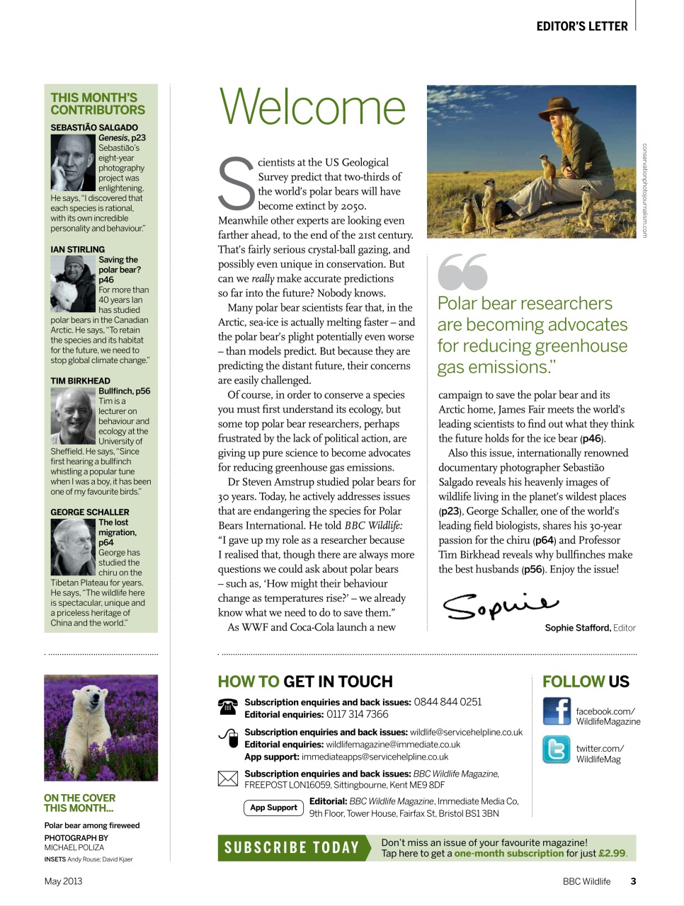 BBC Wildlife Magazine Preview Pages