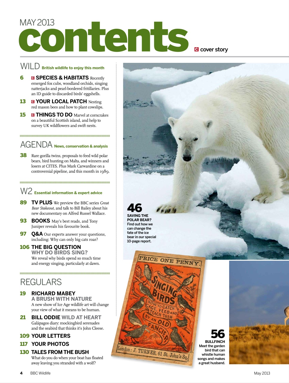 BBC Wildlife Magazine Preview Pages
